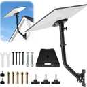 Starlink Gen 3 Wall Mount Standard Kit, Adjustable Metal Standard Kits for Starlink V3 Dish, Wall and Roof with Complete Installation Hardware