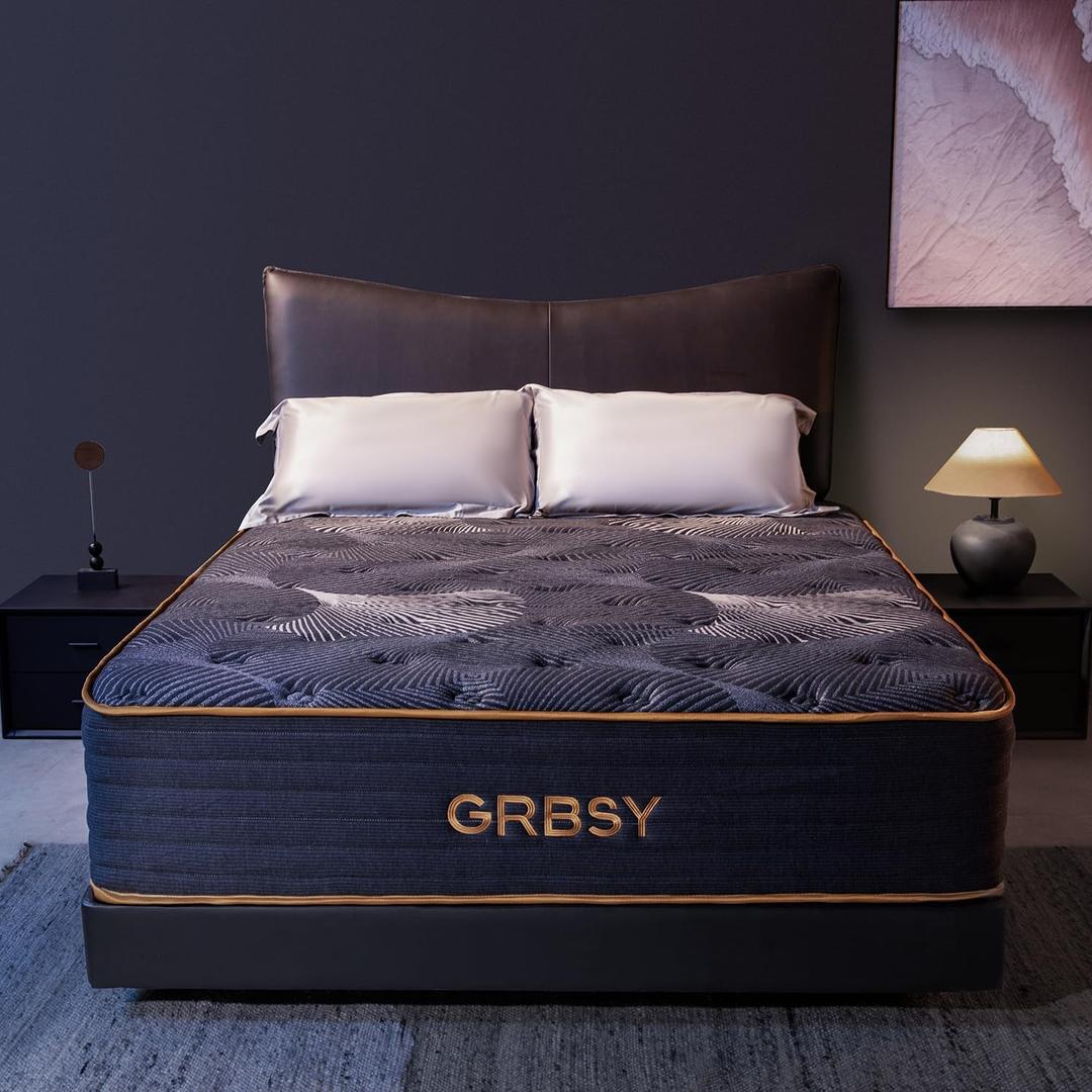 Hybrid Queen Mattress, 12 Inch Medium Firm Memory Foam Mattress for Pressure Relief, Pocket Springs, Motion Isolation, Edge Support, Cooling Bed Mattress in a Box, CertiPUR-US Certified