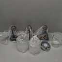 Lanhall 3Light Farmhouse Bathroom Light Fixtures Vintage Vanity Lights Over Mirror Black and Wood Painted Metal Vanity Light with Glass Shades E26 Socket