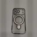 Magnetic Case for iPhone 17 Pro Max with Invisible Stand [Military Drop Protection][Compatible with MagSafe] Full Camera Protection Clear Soft TPU for iPhone 17 ProMax case 6.9" - Silver