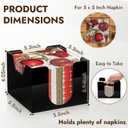 2 Pack Acrylic Cocktail Napkin Holder Deep for 5 x 5 Inch Napkin Black Bar Napkin Holder Square Paper Napkin Caddy Guest Towel Holder Napkin Dispenser for Dinner Bar Restaurant Home 5.7x5.7x4.1 Inch