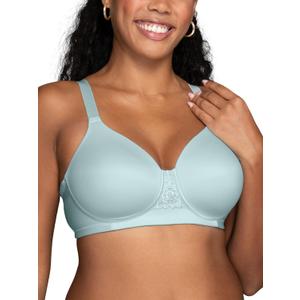 Vanity Fair Women's Full Figure Beauty Back Smoothing Bra, 4 Way Stretch Fabric, Lightly Lined Cups Up to H (38D, Wirefree - Talisman Blue) Vanity Fair Women's Full Figure Beauty Back Smoothing Bra, 4 Way Stretch Fabric, Lightly Lined Cups Up to H (38D, Wirefree - Talisman Blue)