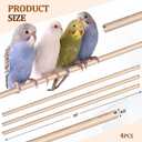 Sintuff Bird Perches Natural Wood Double Slots, 24 Inches, 4 Pcs