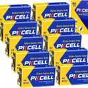 PKCELL 9V Battery Carbon Zinc for Smoke Detectors 6F22 Battery,Ultra Long-Lasting