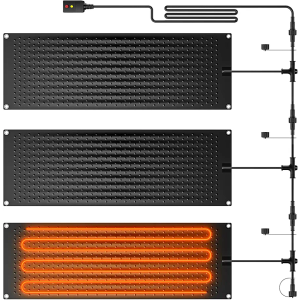 3 Pack 10” x 30" Heated Snow Melting Mats - Heated Outdoor Mats for Walkways - Electric Snow Melting Mats for Decks and Sidewalks, No-Slip Snow and Ice Melt Heated Sidewalk Mat