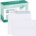 Eupako A4 White Photo Envelopes 4x6, 100 Pack Self Seal Envelopes for 4x6 Cards, Photos, Invitations, Wedding, Graduation, Baby Shower, 4.25 x 6.25 Inches (A4 (4.25x6.25 Inches))