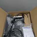 Kitsure Over The Toilet Storage Rack - Freestanding Over The Toilet Storage Cabinet with Paper Holder & Hooks, Bathroom Organizers and Storage, Brown + Black, 3 Tiers (61" H)