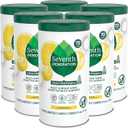 Seventh Generation Multi Surface Wipes All Purpose Cleaning Lemon Zest scent with 100% Essential Oils and Botanical Ingredients 70 count, Pack of 6