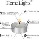 Tealight Candles - 4 Hours - Giant 100,200,300 Bulk Packs - White Unscented European Votive Smokeless Tea Lights for Shabbat, Weddings, Christmas, Home Decorative- 100 Pack