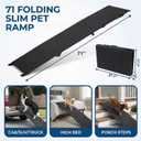 Dog Ramp for Car 71" X 17.6" Extra Long Folding Aluminum Pet Ramp for Large Dogs up to 250 LBS, Portable Waterproof Dog Ramps for SUV Truck Cars