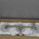 Brushed Gold Bathroom Light Fixtures 3-Lights Vanity Lights with Milky White Frosted Glass Shade Bathroom Vanity Light 22.4 inch Wall Sconce Lighting Bath(Exclude E26 Bulb), 3 Light with Milky White Globe