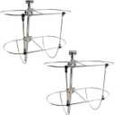 Boat Fender Holder,304 Stainless Steel Marine Folding Double Fender Rack for Boat Fender (Hold 4 Fenders)