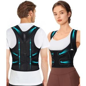 URSEXYLY Back Brace Posture Corrector for Women Breathable Posture Brace Adjustable Full Back Support Brace,Upper and Lower Back Pain Relief(Small,Black)