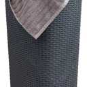 Mind Reader Slim Laundry Hamper with Lid, 60L Tall Clothes Basket, Narrow Tapered Design for Bathrooms, Closets and Laundry Rooms, Plastic, Gray, 1 Piece