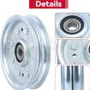 GELASKA 2 Pack AM37249 Idler Pulley Replace John Deere AM107468, AM37442, AM35862, D18314, TCA22982, eXmark 1-602501, 1-403009, Husqvarna 601000391, 533310326, Snapper 2441649, 1680299, 07300039