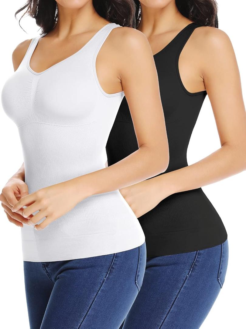 JOYSHAPER Women's Cami Shaper Tummy Control Padded Bra Camisole Cami Compression Tank Top Shapewear Body Shaper (XXL)