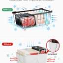 iSPECLE Freezer Organizer Bins - 4 Pack Small Stackable Deep, Bins for 7 Cu.Ft, Easy Get Bottom Foods without Digging, Chest Freezer Organizer Prevent Frozen Food Waste, Black