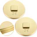 Therwen 2 Pcs 3.5 Inch Sewer Cleanout Cap Slotted Brass Cleanout Plug Wrench Sewer Clean Cover for Drain, Waste, and Vent Purposes(Convex)