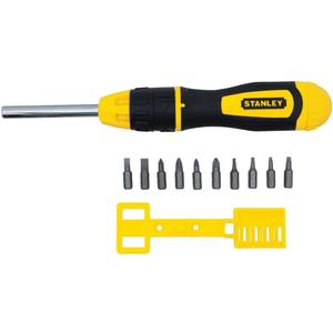 Stanley Hand Tools 68-010 10 In 1 Multi Bit Ratchet Screwdriver