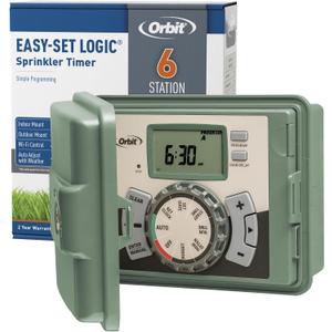 Orbit 57896 6-Station Outdoor Swing Panel Sprinkler System Timer