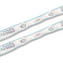 FUNBOY Plastic Inflatable Shot Board Ski, 4 Shot Capacity 6-feet Long, 4 Shot Cups Included, Apres Design, 2 Piece Set (White Apres Two Pack)