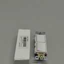 CML Double Rocker Decorator Light Switch, Dual Single Pole Paddle in-Wall Switch, Self-grounding Electrical On/Off Interrupter, 15A 120V, UL Listed, 1 Pack, White