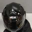 Virtue Motorcycle Bluetooth Modular Helmet, DOT Approved Dual Visor Full Face Flip up Bluetooth Integrated Motorcycle Helmets for Adults Men Women (X-Large, Gloss Black)