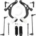 WFLNHB 10pc Steering Suspension Kit Front Lower Control Arm Ball Joint Sway Bar Link Tie Rod End Kit Replacement for Ford Explorer 2011-2017