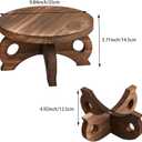 Plant Stand Indoor Round Wood Risers Display Stands Decorative Table for Flowers Stand Indoor Rustic Balcony Decor Pedestal Board Plant Holder Rise