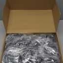 Shimeyao 100 Pack (50 Pair) 1/2 Overlay Matte Black Cabinet Hinges Self Closing Bath & Kitchen Cabinet Hinges Black Flush Mount with Door Bumpers & Upgraded Screws