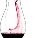 Galashield Wine Decanter, 100% Hand Blown Lead-free Crystal Glass Red Wine Carafe U Shape Wine Aerator