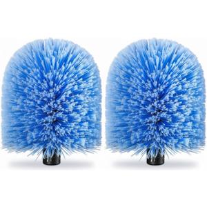 2 Pack Screw on Webster Cobweb Duster Head for Pole,Spider Web Remover Brush, Cobweb Duster Head Attachment,Fits Standard 3/4 inch Threaded Poles(Big, Blue)
