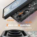 Goodon for Galaxy S25 Edge Case, Wireless Charging Compatible, Shockproof Translucent Matte Cover - Cute Floral Design Phone Case for Women Girls - Elephant Flowers