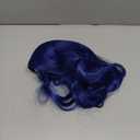 Baruisi Blue Wigs for Women Long Curly Wavy Synthetic Hair Wig Natural Middle Parting Heat Resistant Costume Cosplay Wig 9.84 x 7.87 x 0.79 inches