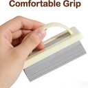 2 x Damp Clean Duster Sponge Wth Ridges with Handle, Wet Duster Reusable Ridged PVA Sponges for Dusting for Cleaning Blinds, Glass, Baseboards, Vents, Railings, Mirrors,Window Track Grooves