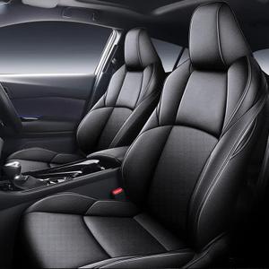 AOMSAZTO Car Seat Cover for Mazda 3 2019 2020 2021 2022 2023 2024 2025 2026 - Full Set Customized Black Faux Leather Seat Covers