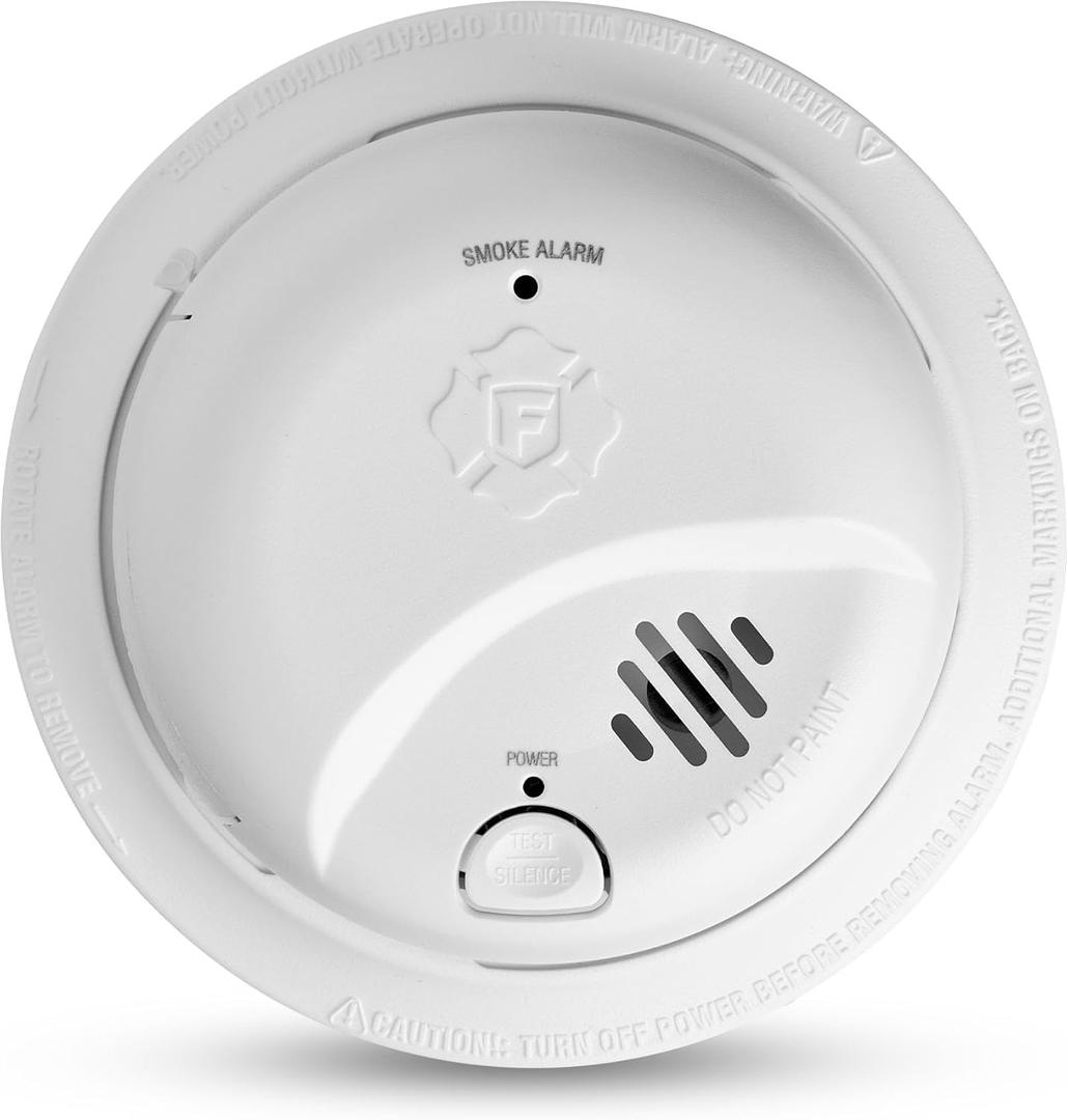 First Alert Smoke Alarm, Battery-Operated Detector with Test & Silence Button, SMI100, 1-Pack