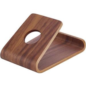Walnut Wood Cell Phone Holder 2.95 Inch Smartphone Stand Desk Phone Mount Cellphone Cradle Handcrafted Wooden Cellphone Rest for Mobile Phones Tablet Placement (10cm)