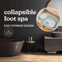 HoMedics Smart Space Elite Footbath with Heat Boost, Collapsible, Invigorating Bubble Massage, 3 Pedicure Attachments, Safe to Use Bath Salts, Patented Safety-Lock System, Ergonomic