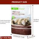 Clumping Cat Litters 2 Pack, 7.5lb Sodium Bentonite Cat Litter - Fast Clumping, Dual Odor Control with Enzymes, Low Dust & Safe for Cats