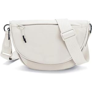 Fashion Crescent Moon Bag For Women & Men - Medium Nylon Shoulder Bag With Adjustable Strap, Lightweight & Foldable Design