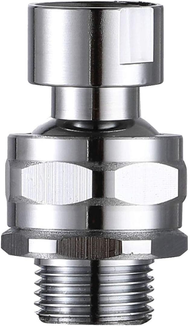 Shower Head Swivel Ball Adapter Brass Adjustable Shower Arm Connector Universal Showering Component (Matte Black)