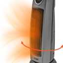 Oscillating Ceramic Tower Space Heater with Adjustable Thermostat, Dual Heat & Fan Only Settings, Stay Cool Housing, Safety Tip Over Switch, and Oveheat Protection, MG-KPT-2000