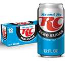 RC Cola Zero Sugar Soda, 12 fl oz cans, 12 pack (EXP 08/14/26)