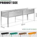 Land Guard Galvanized Raised Garden Bed with Legs, 962432in Raised Garden Beds Outdoor with Drainage Holes, Planter Boxes Outdoor for Backyard, Patio, Balcony, 1200lb Capacity, Silver