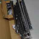 Curtain Rods for Windows 48 to 84, 1 Inch Black Curtain Rod Adjustable, Heavy Duty Curtains Rods Modern Style for Bedroom/Living Room/Kitchen, 32"-90"