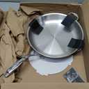 Demeyere Atlantis Proline 12.6-inch Stainless Steel Fry Pan with Helper Handle
