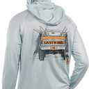 KastKing Sun Tamer Performance Fishing Hoodie, UPF 50 Sun Protection Shirt, Built-in Neck Gaiter, HYDROCOOLING Cooling Fabric (Gray, XL)