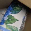 WHCHJ Blue Hydrangea Floral Lemon Mahjong Mat 31.5 x 31.5in