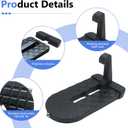 Car Door Footrest Pedal, Non-Slip Textured Foldable Foot Rest, Multifunctional Aluminum Alloy Roof Rack Car Step, Universal for Most Cars, SUVs (Black)